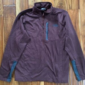 The North Face Men's Quarter Zip Pullover Top Shirt Size L Large